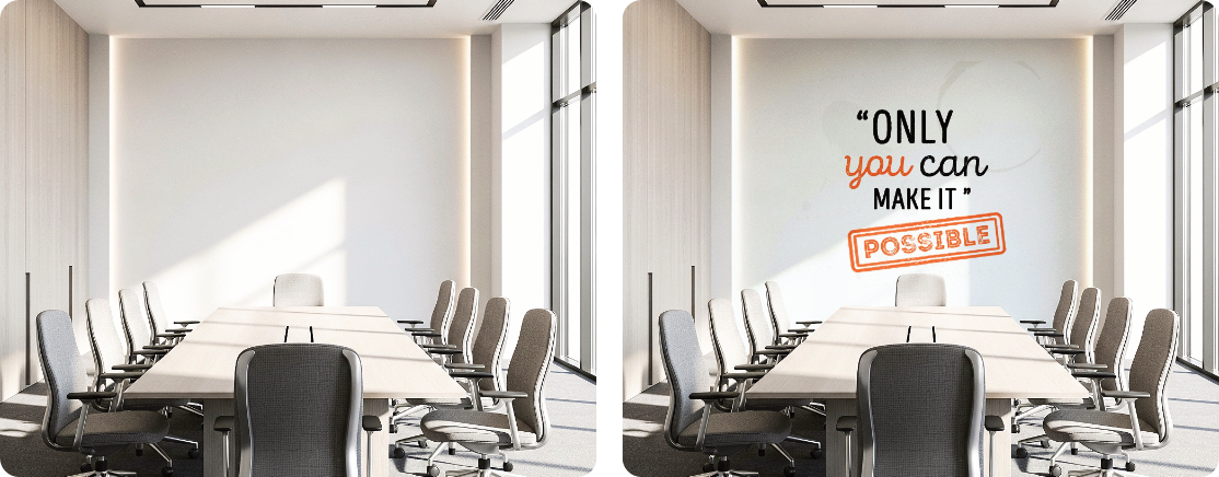 Meeting Room Motivational Wall | Plaster
